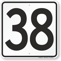 Parking Lot Number 38 Sign