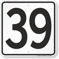 Parking Lot Number 39 Sign