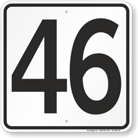 Parking Lot Number 46 Sign