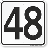 Parking Lot Number 48 Sign