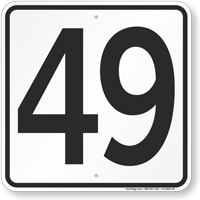 Parking Lot Number 49 Sign