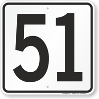 Parking Lot Number 51 Sign