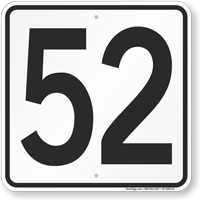 Parking Lot Number 52 Sign