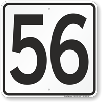 Parking Lot Number 56 Sign