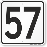 Parking Lot Number 57 Sign