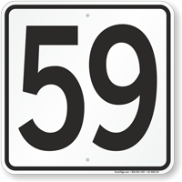 Parking Lot Number 59 Sign