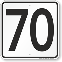 Parking Lot Number 70 Sign