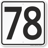 Parking Lot Number 78 Sign