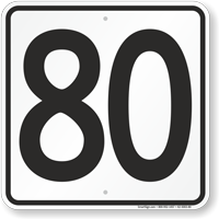 Parking Lot Number 80 Sign