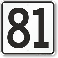 Parking Lot Number 81 Sign