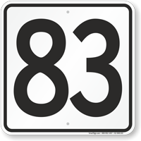 Parking Lot Number 83 Sign