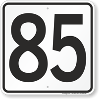 Parking Lot Number 85 Sign