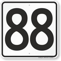 Parking Lot Number 88 Sign