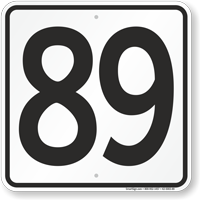 Parking Lot Number 89 Sign