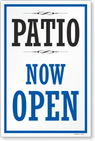 Patio Now Open