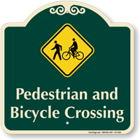 Pedestrian and Bicycle Crossing Signature Sign
