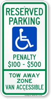 Virginia Reserved Parking, Van Accessible Sign