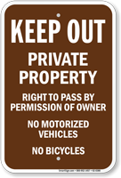 Private Property Keep Out Sign