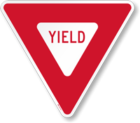 Reflective Aluminum YIELD Sign