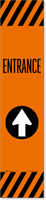 Reflective "Entrance" Straight Ahead Arrow Label