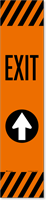 Reflective "Exit" Straight Ahead Arrow Label