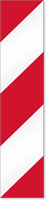 Reflective Red White Delineator Label