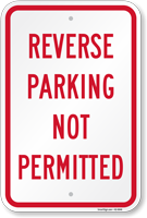 Reserve Parking Not Permitted Sign