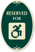 Reserved For with Updated Accessible Symbol Sign