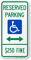 Reserved Parking Placard Handicapped Sign