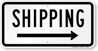 Shipping (arrow right) Shipping Sign