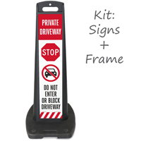 Stop Do Not Enter or Block Driveway LotBoss Portable Kit