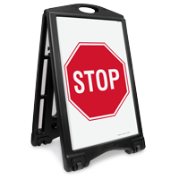 Stop Portable Sidewalk Sign