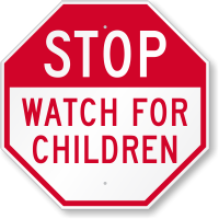 Watch For Children Sign