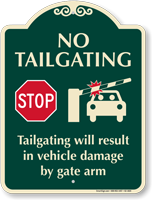 Tailgating Result In Vehicle Damage Stop Sign