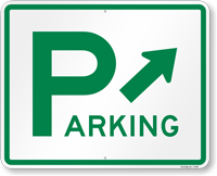 Aluminum Directional Parking Sign