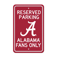 University Of Alabama A Primary Logo Parking Sign