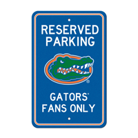 University Of Florida Gator Head Primary Logo Parking Sign