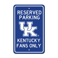 University Of Kentucky UK Primary Logo Parking Sign