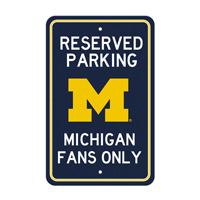 University Of Michigan M Primary Logo Parking Sign