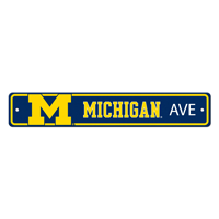 University Of Michigan M Primary Logo Street Sign