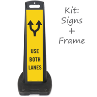Use Both Lanes with Divering Arrows Portable Kit