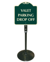 Valet Parking Drop Off Sign Post Kit