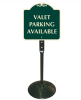 Valet Parking Available Sign Post Kit