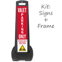 Valet Parking Vehicles Towed LotBoss Portable Sign Kit