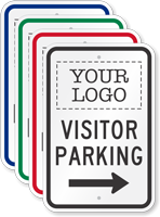 Visitor Parking Add Logo Custom Reserved Parking Sign