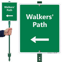 Walker's Path LawnBoss Sign with Arrow