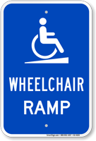 Wheelchair Ramp Handicap Sign