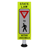 Pedestrian Crosswalk Yield Sign