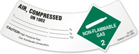 Air Compressed Cylinder Shoulder Label