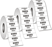 Consecutive Numbered on Roll Label